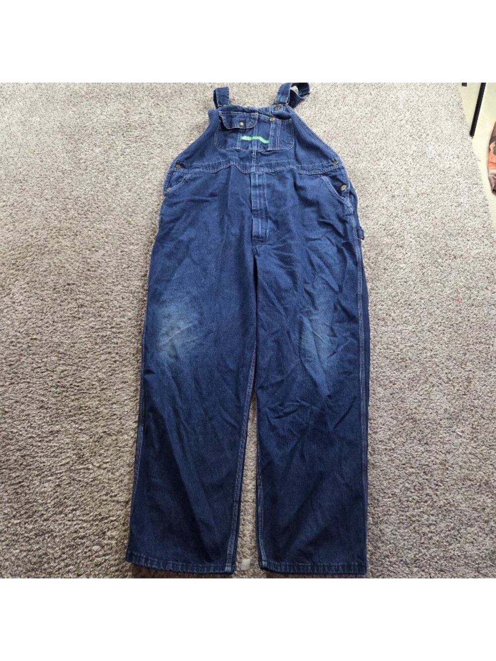 Key Overalls Mens 48x32 Carpenter Bibs Jeans Workwear Farm